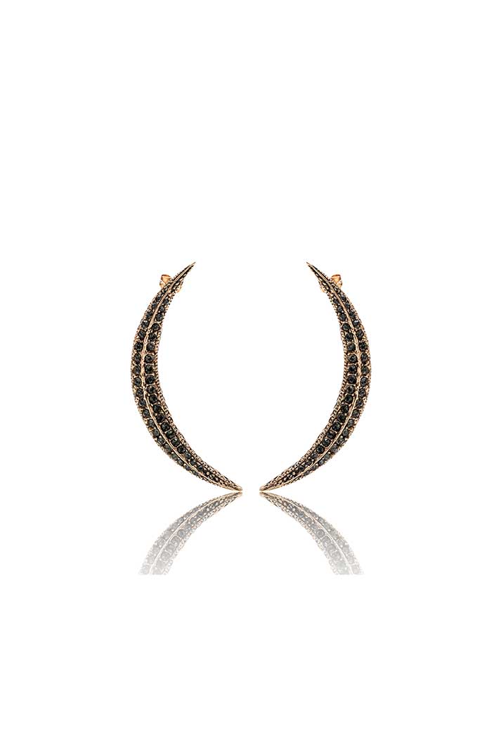 PEARL CRESCENT EARRINGS MEDIUM