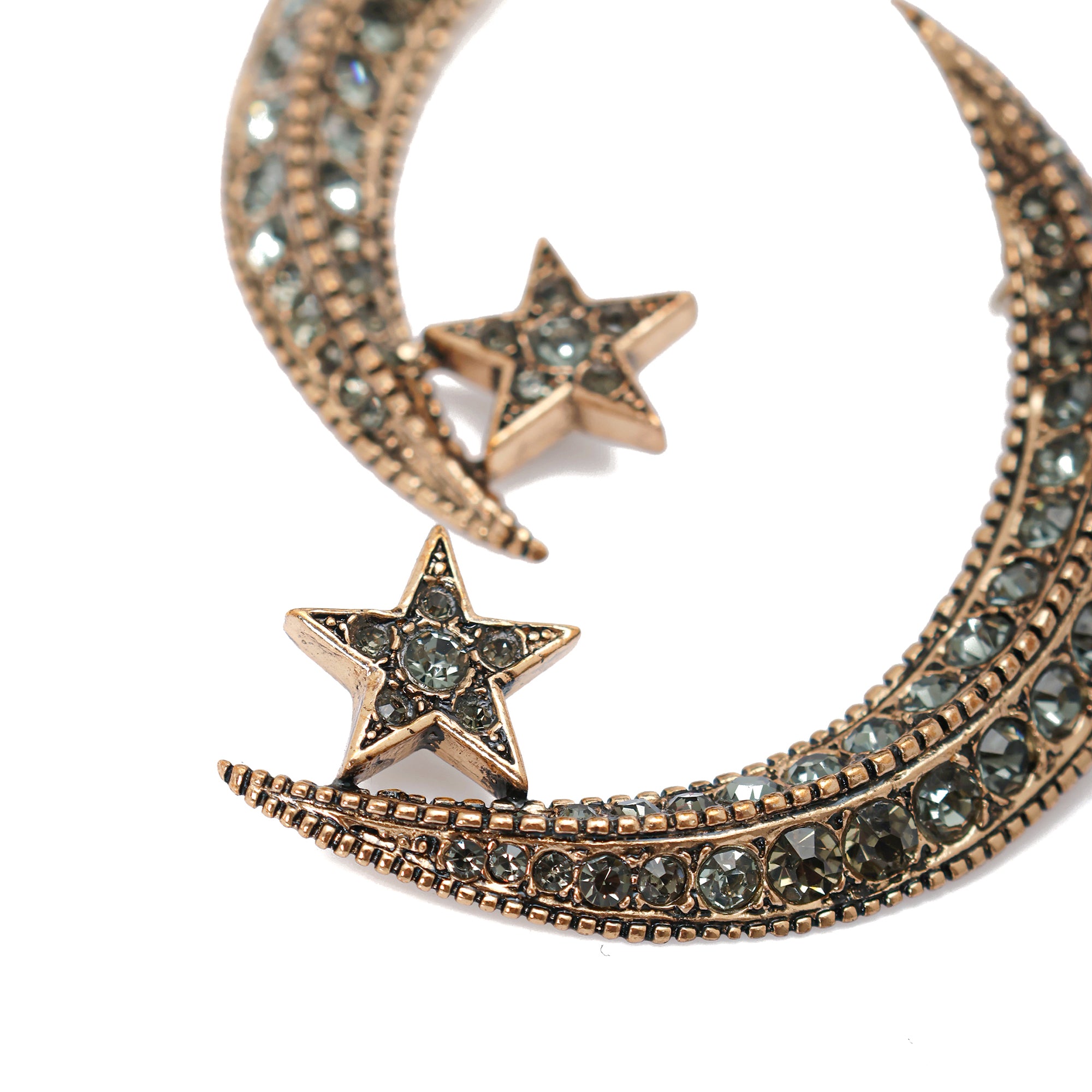 DIAMOND CRESCENT EARRINGS