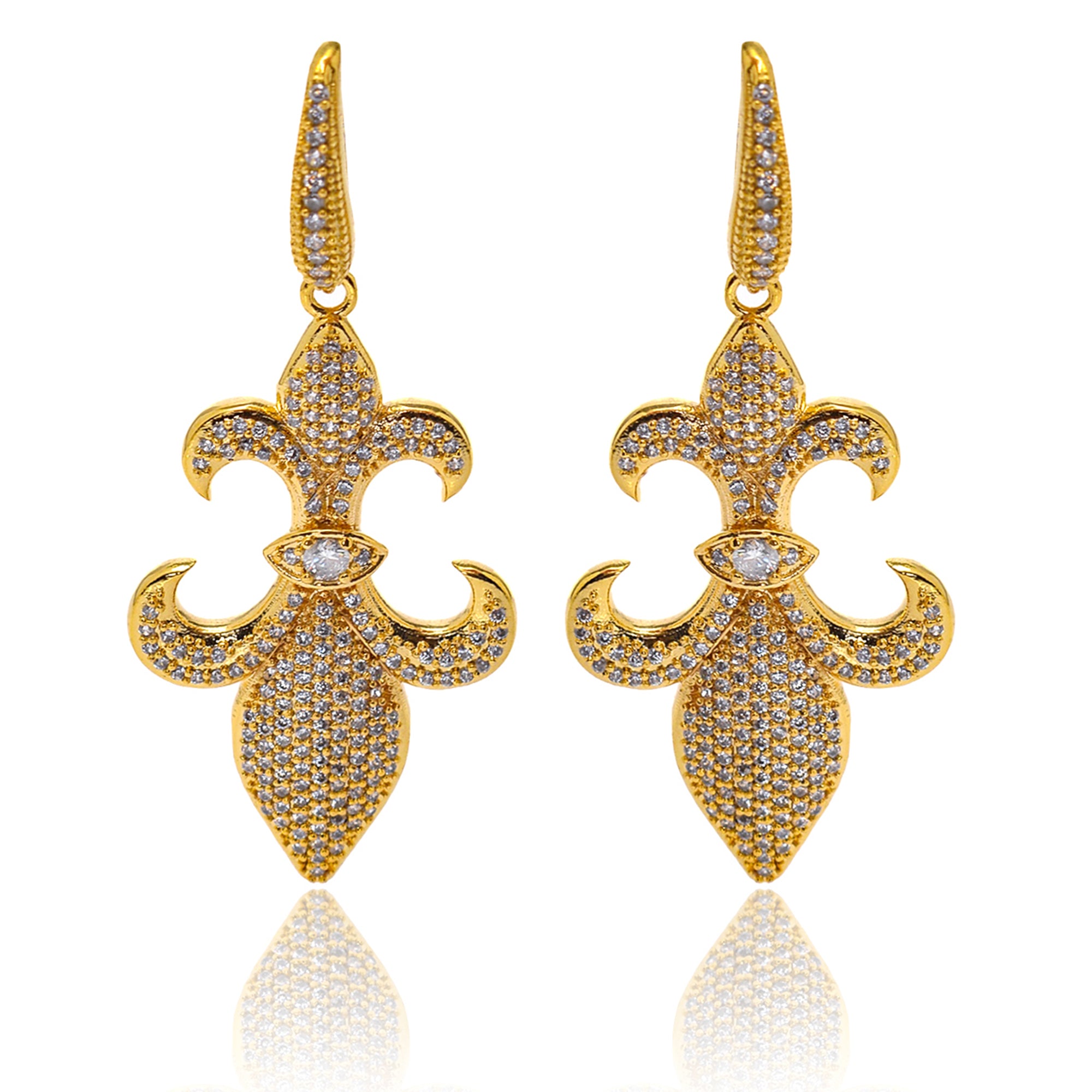 GOLDEN FLEUR DE LIS EARRINGS