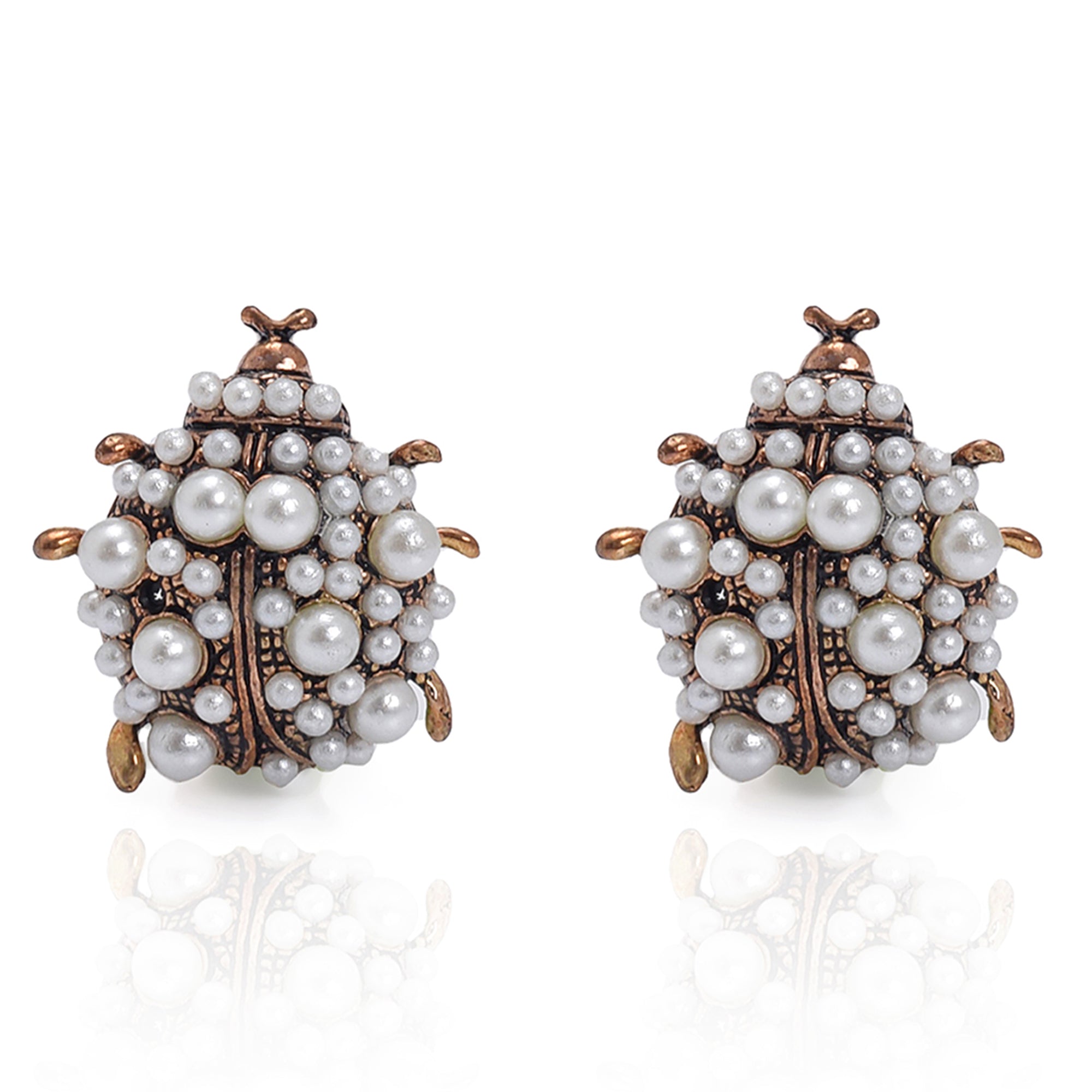 MISS LADYBUG EARRINGS WITH PEARL