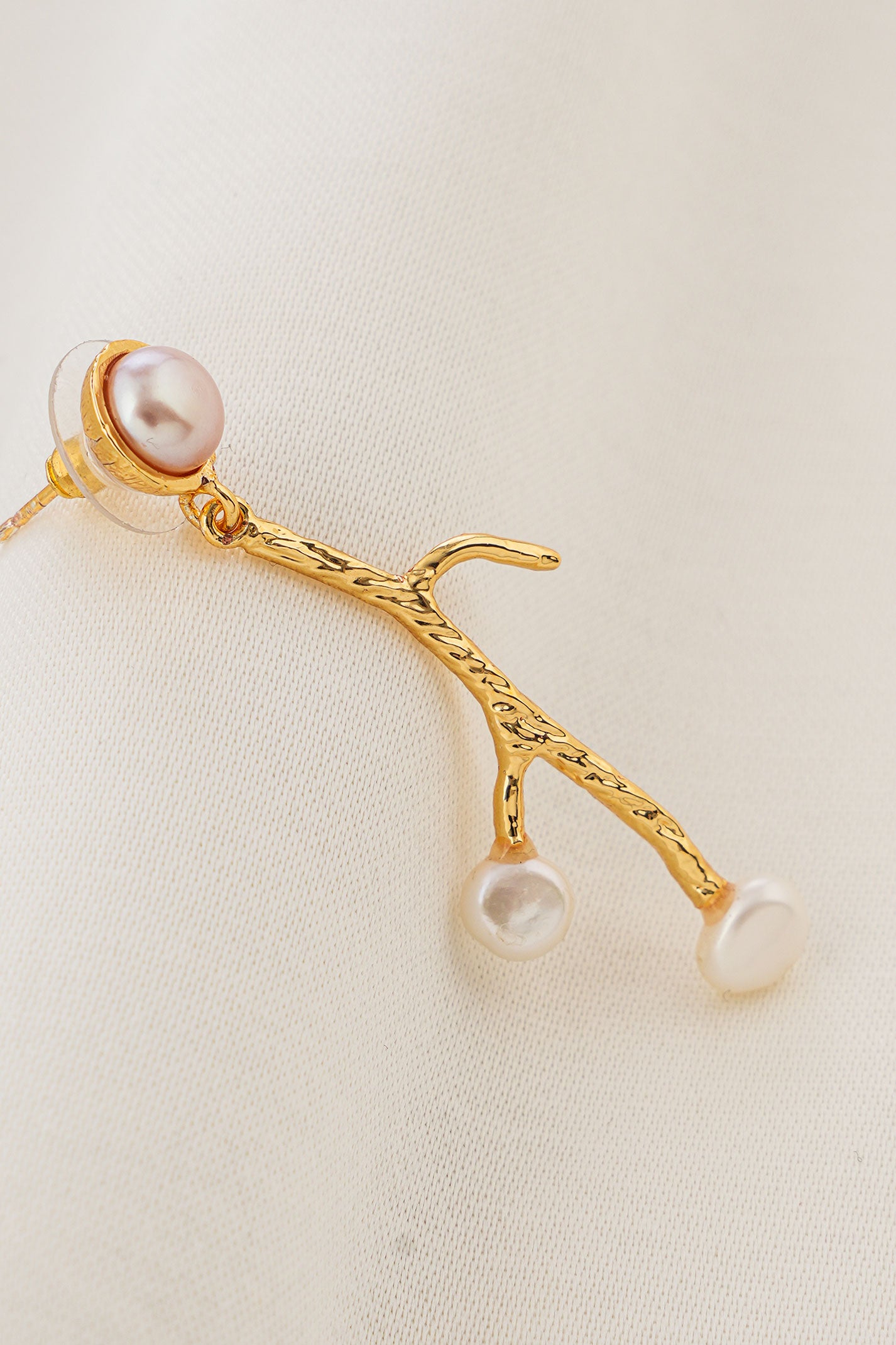 PEARL TWIG EARRINGS
