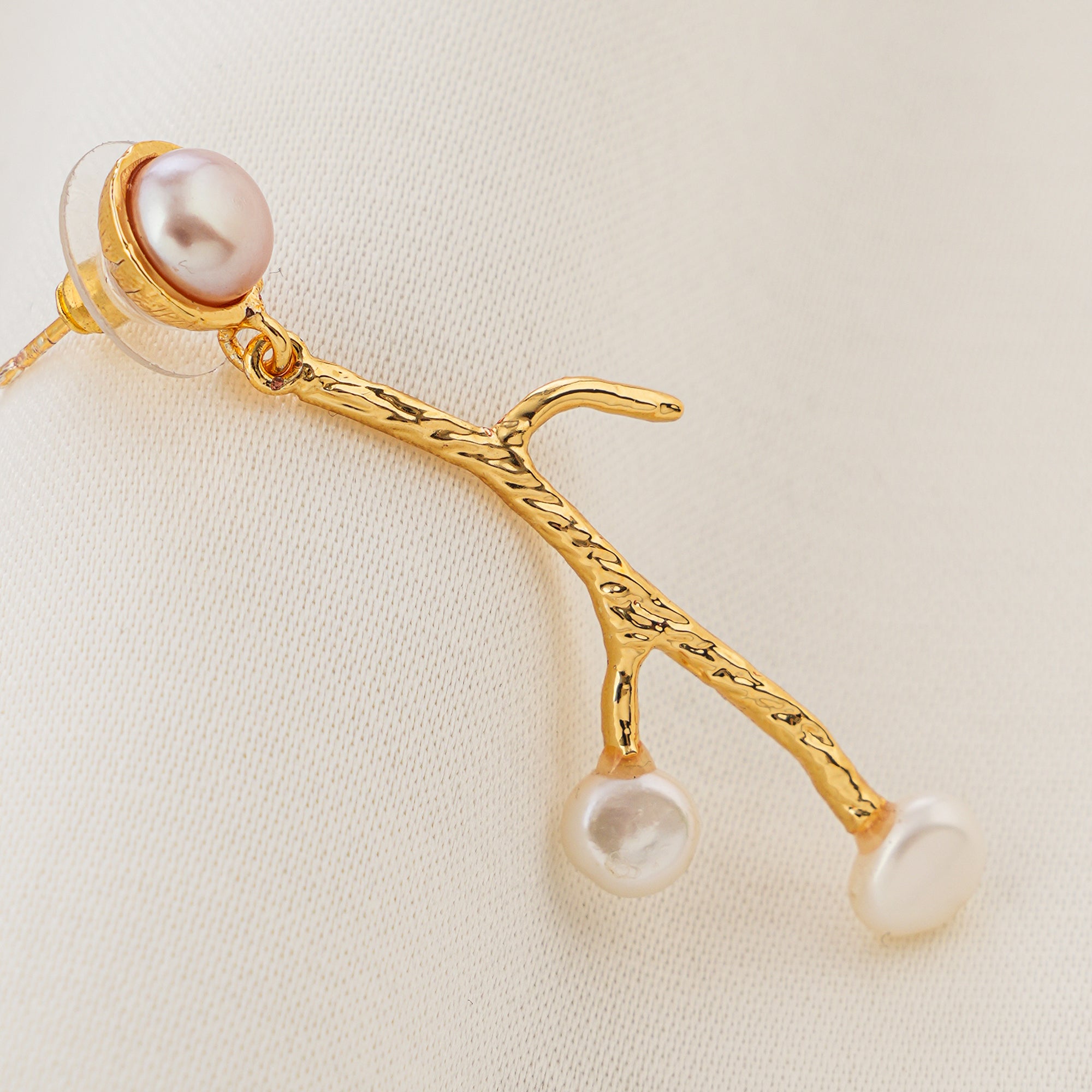 PEARL TWIG EARRINGS