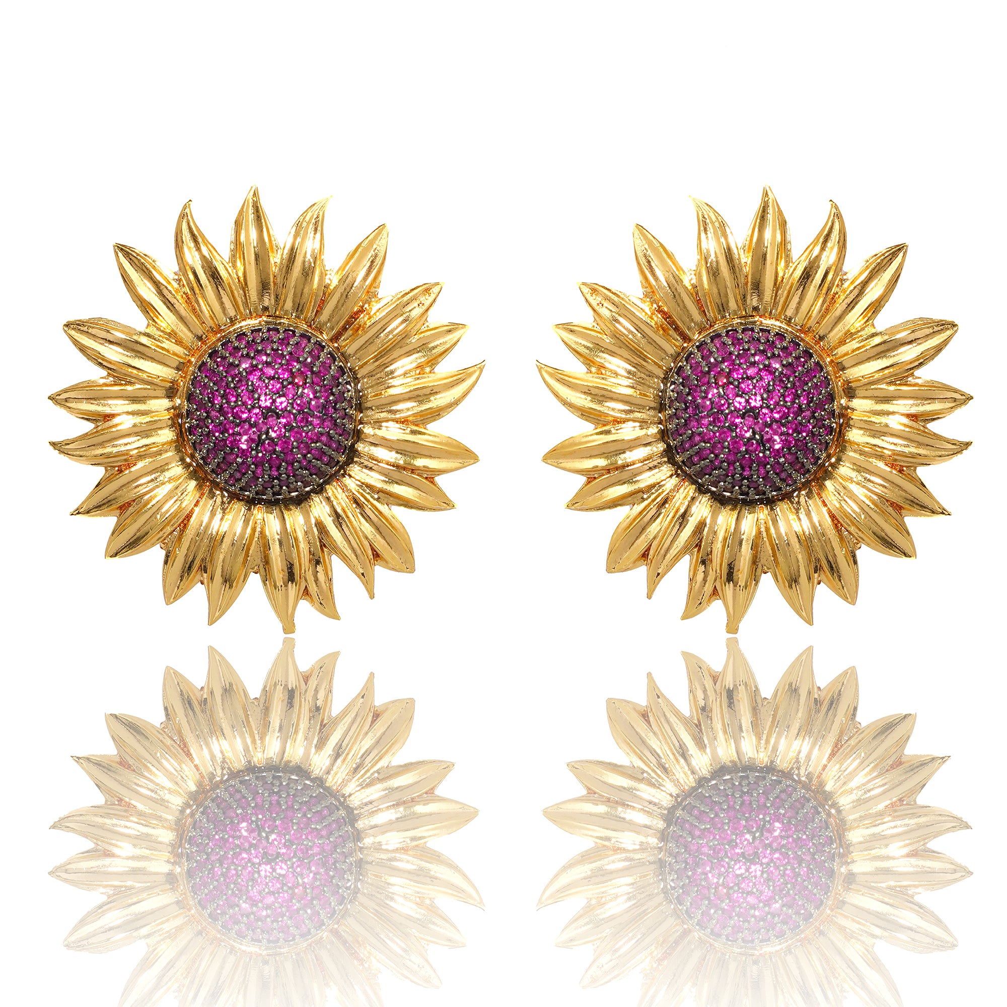 SUNFLOWER RED EARRINGS