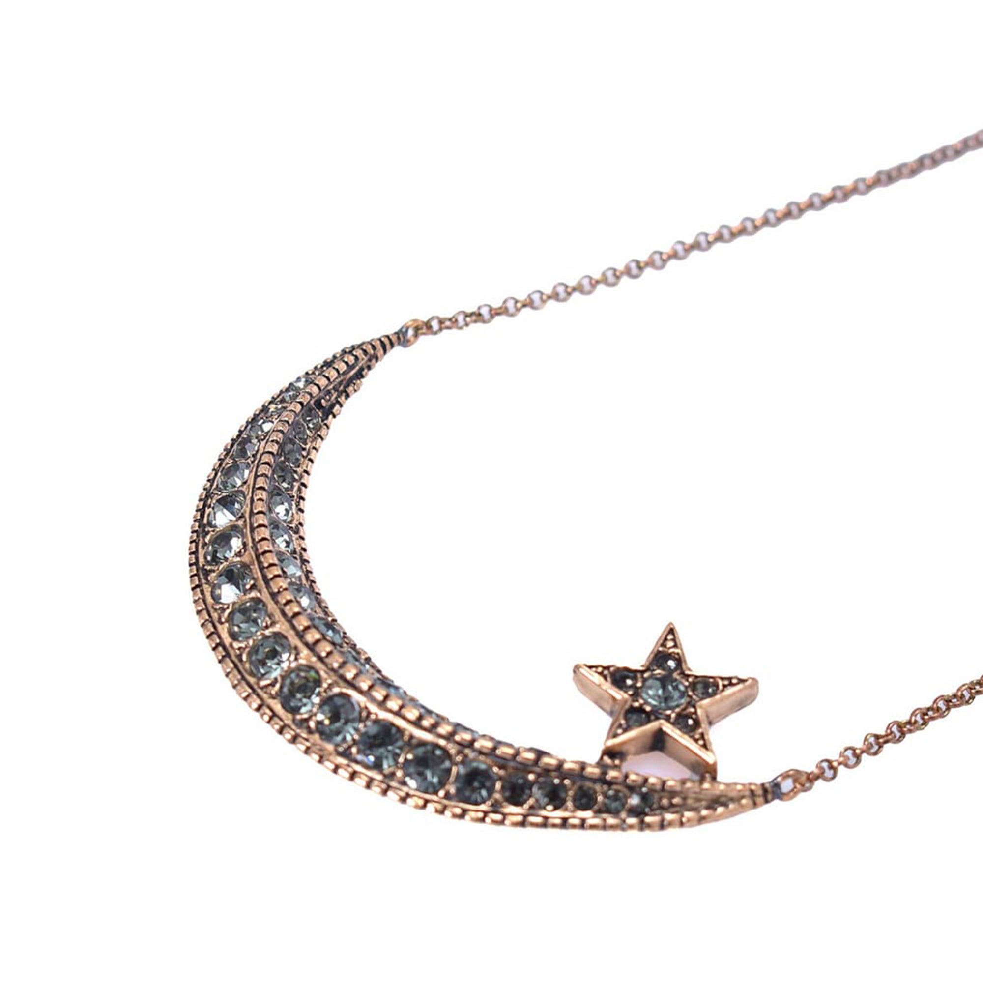 DIAMOND CRESCENT NECKLACE